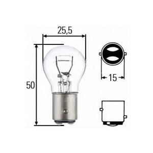 Лампа Philips 12499CP  12V P21/5W 21/5W PHILIPS 1 шт (BAY15d) Лампа Philips 12499CP  12V P21/5W 21/5W PHILIPS 1 шт (BAY15d)
