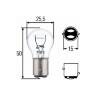 Лампа Philips 12499CP  12V P21/5W 21/5W PHILIPS 1 шт (BAY15d)