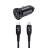 Блок питания автомобильный 1 USB, Type-C Exployd EX-Z-1133, RASH, 3.0A, кабель Type-C, 8-pin, цвет: чёрный
