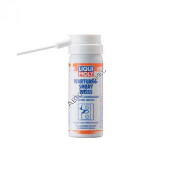 Liqui Moly Wartungs-Spray weiss 7556 Белая грязеотталкивающая смазка 50 мл. Liqui Moly Wartungs-Spray weiss 7556 Белая грязеотталкивающая смазка 50 мл.
