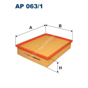 Фильтр воздушный FILTRON AP 063/1 (LX622) Фильтр воздушный FILTRON  AP 063/1
Audi A4 (B5/8D), A6 (4B/C5)/(4BH), Cabriolet; BMW Serie 5 (E34/E39), Serie 7 (E32/E38), Serie 8 (E31), Serie X5 (E53); Skoda Superb; Volkswagen Passat (3B2/3B5), Passat (3B3/3B6)