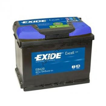 Аккумулятор автомобильный Exide EB620 12V 62Ah 540A, обратной полярности, 242x175x190 Аккумулятор автомобильный Exide EB620 12V 62Ah 540A, обратной полярности, 242x175x190