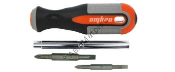 Отвертка &quot;ROUND GRIP&quot;, &quot;6 в 1&quot; Отвертка "ROUND GRIP", "6 в 1"
Применяются со всеми видами крепежа, имеющего врутренний рабочие профили шлиц прямой(SL) и крест (РН). SL5,SL6,PH1,PH2.
Также инструмент можно использовать в качестве держателя для бит различного профиля 1/4”DR и 5/16”DR или инструмента для затяжки винтовых хомутов.
 