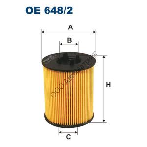 Фильтр масляный FILTRON OE 648/2 (OX182D) Opel Astra G (Astra II), Corsa C, Omega B, Signum, Sintra, Vectra B/C, Zafira I; Saab 9-3 (II/YS3F); Vauxhall Astra-G, Corsa MK2, Meriva A, Omega B, Vectra MK1/MK2, Zafira I