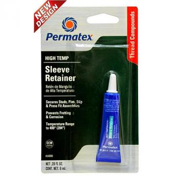 Permatex 64000 Высокопрочный фиксатор для втулок. Высокопрочный фиксатор для монтажа втулок и подшипников.