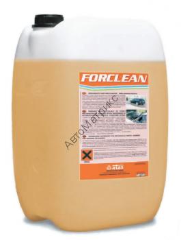 Forclean Средство для мойки двигателей 5 кг. Концентрированное моющее средство прекрасно удаляет жир и эмульгирует загрязнение. Благодаря функции образования плотной пены (эффект снежного покрова) удаляет жирные и масляные пятна, смог и частицы земли, очищая и придавая блеск поверхностям. Легко смывается, не засоряет фильтры, жиклеры и насосы, его способность образовывать пену остается неизменной даже в жесткой и богатой солями воды. Можно использовать в установках с аркой нанесения пены или с помощью подходящего распылителя.