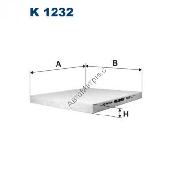 Фильтр салонный Filtron K1232 (LA301) Hyundai Genesis, Solaris, Tucson; Kia Carens II, Rio II, Rio III, Sportage II