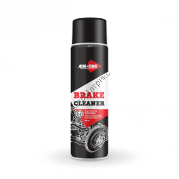 AIM-ONE BC-650 Brake Cleaner очиститель тормозов, 650 мл. Используется для очищения автомобильных дисков, тормозов, деталей, связанных с тормозной системой. Очиститель удаляет металлическую пыль, тормозную пыль, следы от масла и технических жидкостей.