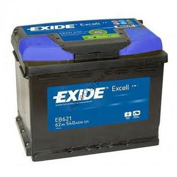 Аккумулятор автомобильный Exide EB621 12V 62Ah 540A, прямой полярности, 242x175x190 Аккумулятор автомобильный Exide EB621 12V 62Ah 540A, прямой полярности, 242x175x190