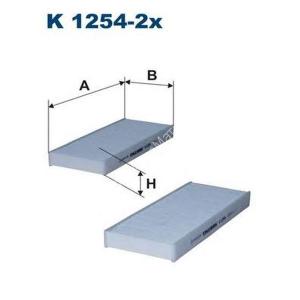 Фильтр салонный Filtron K1254-2X (LA289) Nissan Navara, Pathfinder комплект 2 шт.