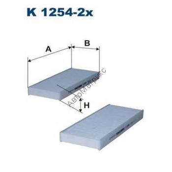 Фильтр салонный Filtron K1254-2X (LA289) Nissan Navara, Pathfinder комплект 2 шт.