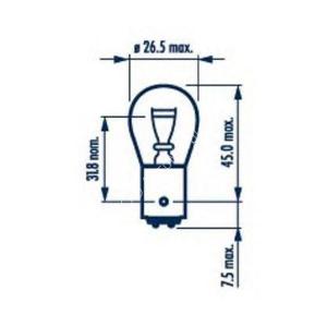 OSRAM 7537 Лампа накаливания P21/5W 24V 21/5W (BAY15d) 1 шт. 