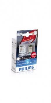 PHILIPS 12898RX2 Комплект светодиодных ламп 2шт. P21W (RED) 12V/24V (BA15s) PHILIPS 12898RX2 Комплект светодиодных ламп 2шт. P21W (RED) 12V/24V (BA15s)