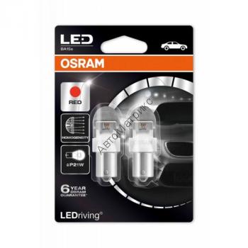 OSRAM 7556R-02B Лампы светодиодные P21W 12V 2W (BA15s) RED 2 шт. OSRAN LEDriving P21W – Premium Лампа светодиодная стоп-сигнал