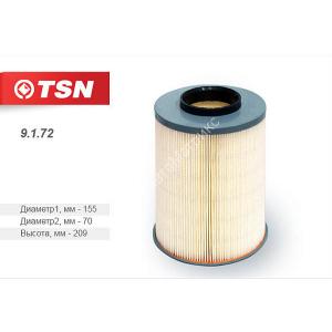 TSN 9.1.72 Фильтр воздушный Focus 2, Mazda 3 Volvo 2007=&gt; (LX1780/3) Фильтр воздушный (круглый) FORD, MAZDA, VOLVO
