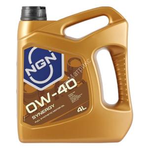 Синтетическое моторное масло NGN 0W-40 SYNERGY SN/CF 4л. Синтетическое моторное масло NGN 0W-40 SYNERGY SN/CF 4л.