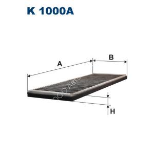 Фильтр салонный Filtron K1000A (LAK11) угольный Opel Astra Classic, Astra F/Astra F Cabrio, Calibra, Combo A, Corsa B, Tigra I; Vauxhall Astra-F, Calibra, Combo A, Corsa MK1, Tigra I