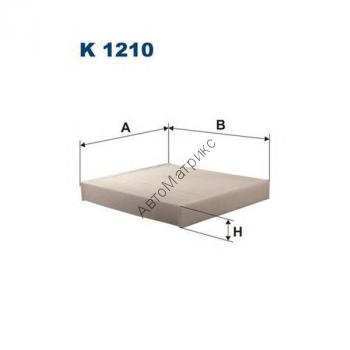 Фильтр салонный Filtron K1210 (LA395) Daihatsu Charade II; Lexus CT, GS, IS; Subaru Legacy IV, Outback III, Trezia; Toyota Auris, Avensis III, Camry FF, Corolla X (07-), Rav 4 III, Urban Cruiser, Verso, Yaris II, Yaris III
