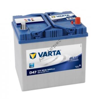 Аккумулятор автомобильный VARTA D47 Blue dynamic ASIA, 12V 60Ah 540A, обратной пролярности, 232x173x Аккумулятор автомобильный VARTA D47 Blue dynamic ASIA, 12V 60Ah 540A, обратной пролярности, 232x173x225