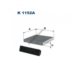 Фильтр салонный Filtron K1152A (LA 230) угольный Салонный угольный фильтр для Renault Duster, Renault Logan, Sandero, Clio III, Modus, Twingo II, Wind; Nissan Micra III (K12), Note;