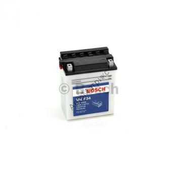 Мото аккумулятор BOSCH FRESH PACK M4F34 12V 14AH 190A обр.пол. Y8 (12N14-3A, YB14L-A2), 136x91x166 Аккумулятор для мотоциклов BOSCH
