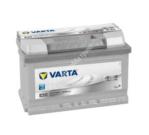 Аккумулятор автомобильный VARTA E38 Silver dynamic, 12V 74Ah 750A, обратной полярности, 278x175x175 Аккумулятор автомобильный VARTA E38 Silver dynamic, 12V 74Ah 750A, обратной полярности, 278x175x175
