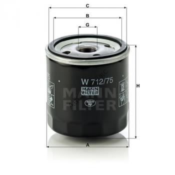 Фильтр масляный MANN W712/75 (OC405/3) OPEL ASTRA G/H,CORSA C,VECTRA B/C,ZAFIRA 1.4,1.6,1.8,2.0L
93178952
A124E6196S
5650343
93179720
