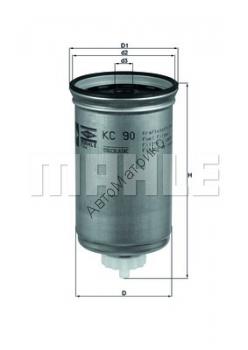 Фильтр топливный KNECHT (MAHLE) KC 90 Фильтр топливный KNECHT (MAHLE) KC 90 5 020 307 FORD TRANSIT 2.5TD  91=&gt;