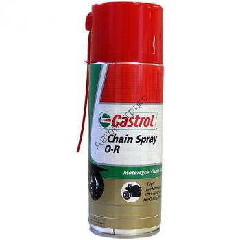 Castrol Chain Spray O-R смазка для мотоциклетных цепей 400 мл. Синтетическая эффективная смазка для мотоциклетных цепей, подходит для применения в цепях с О- и X-образными уплотнительными кольцами, а также без них.