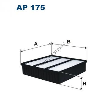 Фильтр воздушный FILTRON AP 175 (LX1076) Воздушный фильтр для Mitsubishi Colt V, Galant VI (9/96-->), Lancer VI, Lancer VII, Outlander (Airtrek); Proton Wira/Putra