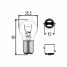NARVA 17916 Лампочка двухнитевая P21/5W 12V 21/5W (BAY15d)