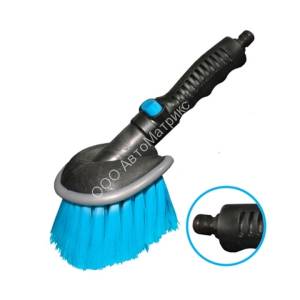 Zeus ZB005 Щетка-насадка для мытья автомобиля с краном. Щетка для мытья автомобиля под шланг.
Распушенная щетина для защиты кузова.
Кнопка перекрытия воды.
Быстросъемный разъем
