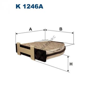 Фильтр салонный Filtron K1246A (LAK413) угольный Mercedes C (W204/S204), E (W212), E Coupe/Cabrio (A/C207), GLK (X204), SLS (C197)