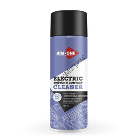  AIM-ONE ES-270 Electric switch &amp; contact cleaner. Очиститель электронных контактов 450 мл. Специализированный очиститель Electric Switch & Contact Cleaner выпускается в удобной компактной форме — в баллоне объемом 100 мл. Продукт удобен для бытового, в том числе разового применения. Средство эффективно очищает электрические контакты в проводке автомобиля и цепях любых технических средств, может использоваться в быту.