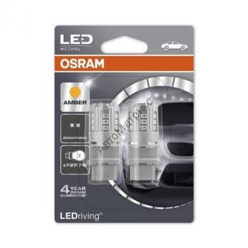 OSRAM 3547YE-02B  Лампа светодиодная PY27/7W 12V (W2,5x16q) Amber (3157A) 2 шт. OSRAM LEDriving – Standart Лампа светодиодная поворотника желтая