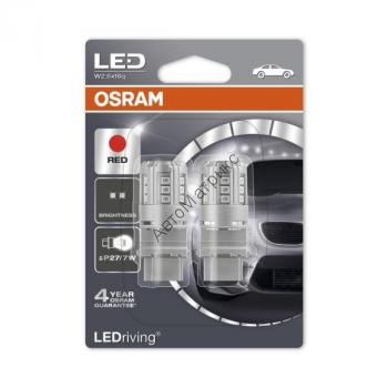 OSRAM 3547R-02B Лампа светодиодная P27/7W 12V (W2,5x16q) Red (3157) 2 шт. OSRAM LEDriving – Standart Лампа светодиодная стоп сигнал - габарит.