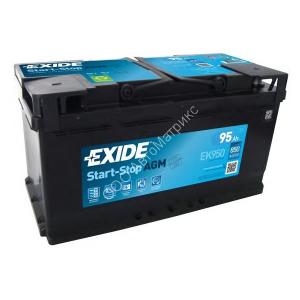 Аккумулятор автомобильный Exide AGM EK950 12V 95Ah 850A, обратной полярности, 353x175x190 Аккумулятор автомобильный Exide EK950 12V 95Ah 850A, обратной полярности, 353x175x190