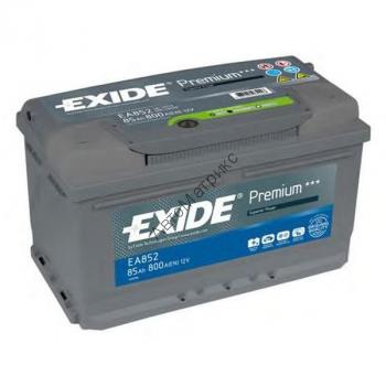 Аккумулятор автомобильный Exide EA852 12V 85Ah 800A, обратной полярности, 315x175x175 Аккумулятор Premium 12V 85Ah 800A 315x175x175 ETN0 EN клемы Крепление B13