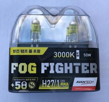 Лампа высокотемпературная Avantech AB3027 FOG FIGHTER H27/1 12V 27W (50W) 3000K (ярко-желтый свет) - 2 шт Лампа высокотемпературная Avantech FOG FIGHTER, комплект 2 шт.
Цоколь: H27/1  Напряжение: 12V Мощность: 27W, светит: 50W
Цветовая температура: 3000K Сделано в Корее 