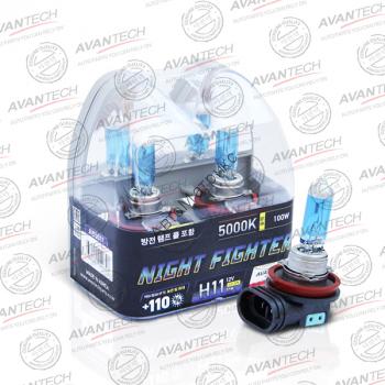 Лампа высокотемпературная Avantech NIGHT FIGHTER H11 12V 55W (100W) 5000K пластик. упаковка - 2 шт Лампа высокотемпературная Avantech NIGHT FIGHTER, комплект 2 шт. Цоколь: H11 Напряжение: 12V Мощность: 55W, светит: 100W Цветовая температура: 3000K Сделано в Корее
