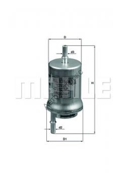 Фильтр топливный KNECHT (MAHLE) KL 176/6D  Фильтр топливный KNECHT (MAHLE) KL  176/6D   6Q0 201 511   Фильтр топливный VW/AUDI/SKODA без регулятора давления 