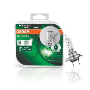 OSRAM 64210ULT BOX Лампа галогенная H7 12V 55W (PX26d) 2 шт. OSRAM ULTRA LIFE с увеличенным сроком службы
