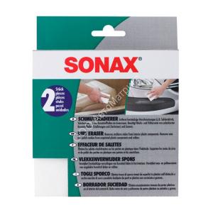 Sonax 416000 Меламиновая губка для очистки пластика. (2 шт.) Очищающая губка для удаления трудно выводимых пятен на неокрашенных пластиковых поверхностей. (2 шт.)