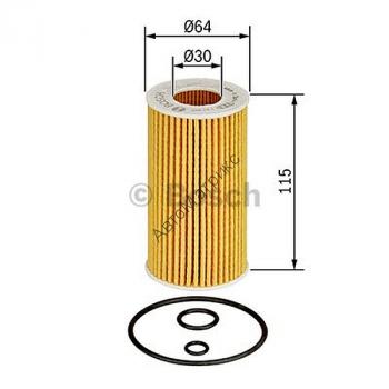 Фильтр масляный BOSCH 1457437001 (OX153D3) Вставка масляного фильтра BOSCH 1457437001 (OX153D3)