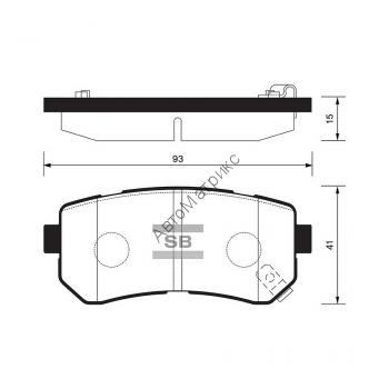 Sangsin SP1187 Колодки задние KIA Rio 06- /KIA Ceed/HYUNDAI i20/i30/ix35 Sangsin SP1187 Колодки задние