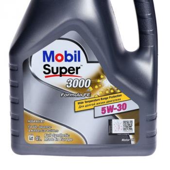 Синтетическое моторное масло Mobil Super™ 3000 X1 Formula FE 5W-30 4L 152564 Синтетическое моторное масло Mobil Super™ 3000 X1 Formula FE 5W-30 4L 152564