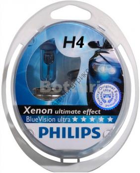 PHILIPS 12342XVS2 X-tremeVision Комплект галогенных ламп Н4 12V 60/55W (P43t) X-tremeVisionНа 100 % больше света при максимальной производительности