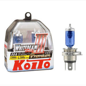 Koito P0744W Whitebeam Premium (4500K) H4 12V 60/55W лампы галогенные 2 шт. Koito H4 Whitebeam Premium (4500K) 12V 60/55W
Цоколь: H4
Напряжение: 12V
Мощность: 60/55W, 
Цветовая температура: 4500K
Сделано в Япония