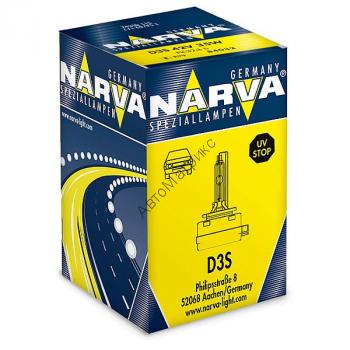 Ксеноновая лампа Narva 840323000 D3S 4300K 42V-35W PK32d-5 (1шт) Лампа ксеноновая, газоразрядная, предназначена для установки в
автомобили оснащенные штатным ксеноном в ближний/дальний свет оптики автомобиля. Является аналогом ламп Osram.