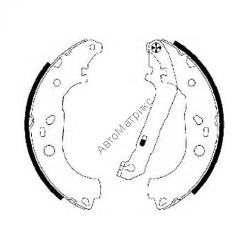 TEXTAR 91064900 Колодки барабанные FORD FOCUS II Колодки тормозные барабанные задние со скобами ручника  FORD FOCUS II 1.4-1.8L 2004=> ( 228x42 )